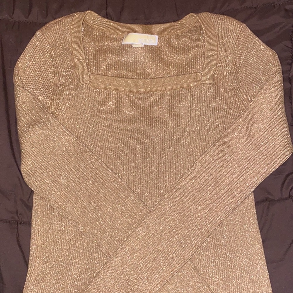 Michael Kors S - Sparkle Gold Long Sleeve